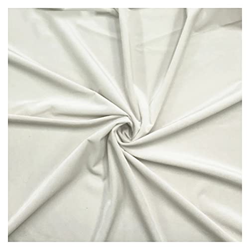 Samtstoff, Fleecestoff, lang, 145 cm, 55 Zoll breit, Polyester, nicht Velours, Polsterstoff for Nähen, Basteln, Dekorationen, Kopfteil(Cream White) von CTRSM