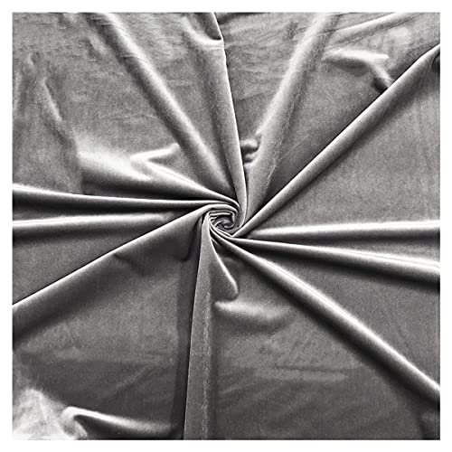 Samtstoff, Fleecestoff, lang, 145 cm, 55 Zoll breit, Polyester, nicht Velours, Polsterstoff for Nähen, Basteln, Dekorationen, Kopfteil(Grey99) von CTRSM