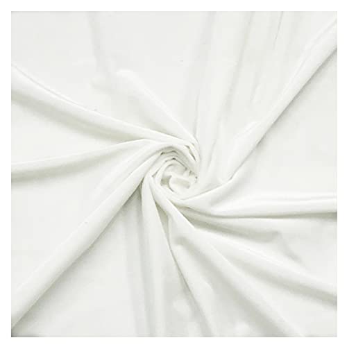Samtstoff, Fleecestoff, lang, 145 cm, 55 Zoll breit, Polyester, nicht Velours, Polsterstoff for Nähen, Basteln, Dekorationen, Kopfteil(White91) von CTRSM