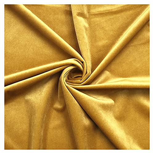 Samtstoff, Fleecestoff, lang, 145 cm, 55 Zoll breit, Polyester, nicht Velours, Polsterstoff for Nähen, Basteln, Dekorationen, Kopfteil(Yellow103) von CTRSM