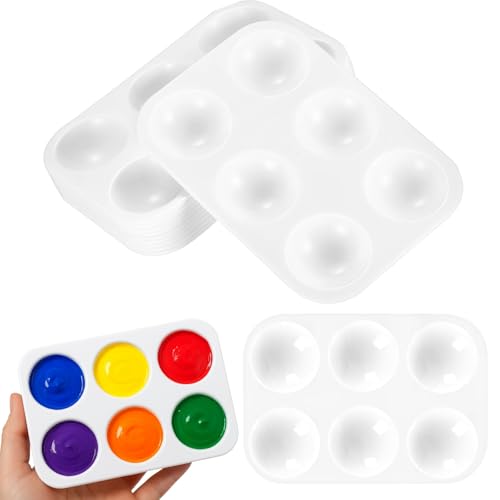 20 Stück Mischpalette,Aquarell Mischpalette Acrylfarben,6 Gitter Palette, Malpalette Mischpalette für Aquarell Acryl und Ölmalerei 20 Stück Mischpalette,Aquarell Mischpalette Acrylfarben,6 Gitter Palette, Malpalette Mischpalette für Aquarell Acryl und Ölmalerei von CTYUEYUN