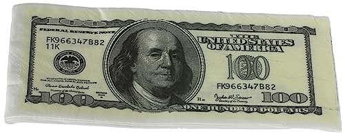 10 Servietten, doppelschichtig, für Geburtstag, Thema Banknoten, 100 Dollar, 34 x 33 cm von CUCUBA