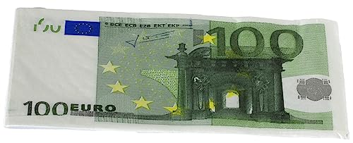 CUCUBA 10 Servietten, 2-lagig, 34 x 33 cm, grün, für Geburtstag, Thema Banknote, 100 Euro CUCUBA 10 Servietten, 2-lagig, 34 x 33 cm, grün, für Geburtstag, Thema Banknote, 100 Euro von CUCUBA