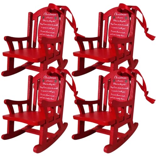 4pcs Weihnachten im Himmel leerer Stuhl mit Tag Zeichen Holz Mini Red Schaukelstuhl Hängende Weihnachtsbaum -Ornamente für Verlust geliebter Mensch und Sym, im Himmel leer 4pcs Weihnachten im Himmel leerer Stuhl mit Tag Zeichen Holz Mini Red Schaukelstuhl Hängende Weihnachtsbaum -Ornamente für Verlust geliebter Mensch und Sym, im Himmel leer von CUCUFA