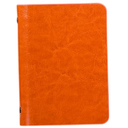 CUCUFA Pocket Notebook, kleine Notizbücher 6 Ring, A7 kleines Notizbuch mit leeren Papieren, Leder Mini -Notizblock für Büro von CUCUFA