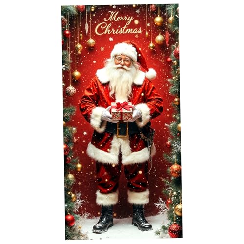 CUCUFA Weihnachts-Türabdeckung, 88, 9 x 180, 3 cm, Wiederverwendbare Türabdeckung, große Weihnachtsdekorationen für den Winter, Weihnachtsdekorationen für den Innenbereich von CUCUFA