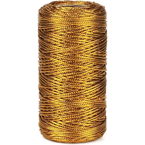 Gold String Swine, 1, 5 mm Dicke goldene String -Weihnachtskabel für die Dekoration, 100 m Länge, Faden Gold String Swine, 1, 5 mm Dicke goldene String -Weihnachtskabel für die Dekoration, 100 m Länge, Faden von CUCUFA