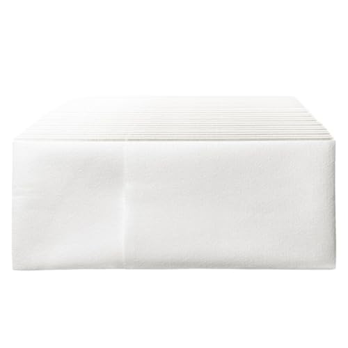 Weiße Servietten, 50er-Pack Papierservietten, kleine Getränkeservietten 16x16 Zoll, quadratische Servietten für das Abendessen Weiße Servietten, 50er-Pack Papierservietten, kleine Getränkeservietten 16x16 Zoll, quadratische Servietten für das Abendessen von CUCUFA