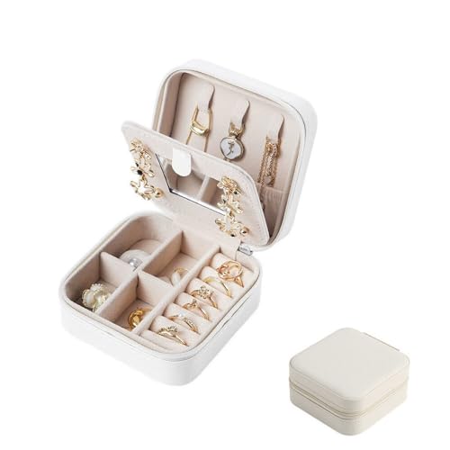 CUEMOON Kleine Schmuckschatulle, Schmuckkästchen Reise, Mini Schmuckbox Reise Schmuckaufbewahrung Schmuck Etui, Aufbewahrungsbox für Frauen und Mädchen CUEMOON Kleine Schmuckschatulle, Schmuckkästchen Reise, Mini Schmuckbox Reise Schmuckaufbewahrung Schmuck Etui, Aufbewahrungsbox für Frauen und Mädchen von CUEMOON