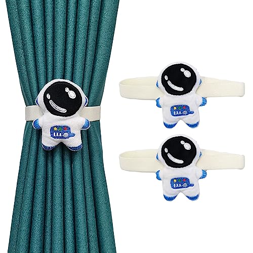 CULASIGN 2 Stück Raffhalter ​für Vorhänge, Kinderzimmer Vorhang Raffhalter Panda Astronaut Vorhang Seil, Vorhanghalter Gardinenhalter für für Zuhause Dekoration (2pcs,Astronaut) von CULASIGN