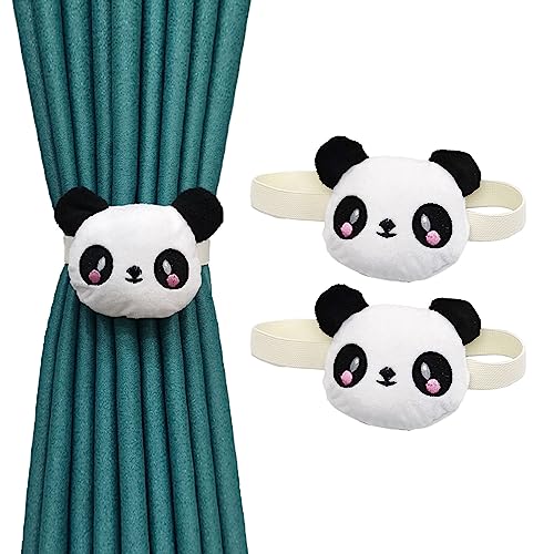 2 Stück Raffhalter ​für Vorhänge, Kinderzimmer Vorhang Raffhalter Panda Astronaut Vorhang Seil, Vorhanghalter Gardinenhalter für für Zuhause Dekoration (2pcs,Panda) von CULASIGN