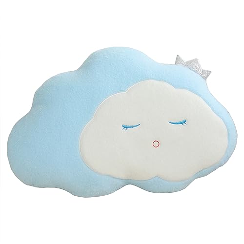 CULASIGN Wolkenkissen, Wolken Plüschkissen aus Plüsch, Kuschelkissen Wolke-Zierkissen,Mädchen und Jungen Plüschtier Spielzeug Sofa Kissen Dekokissen für Baby- und Kinderzimmer (Blau,50cm) von CULASIGN