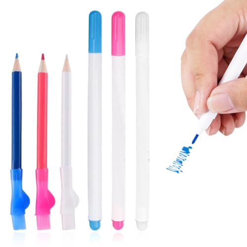 CULEO Markierer,6 Stück Schneiderstift, Nähmarker, wasserlöslicher Markierstift von CULEO