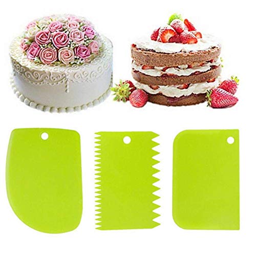 3pcs / set Plastikschaber Kuchen-Backen-Spachtel Fondant Pastry Cutter glattere Seite Dekorieren Werkzeuge 3pcs / set Plastikschaber Kuchen-Backen-Spachtel Fondant Pastry Cutter glattere Seite Dekorieren Werkzeuge von CULER