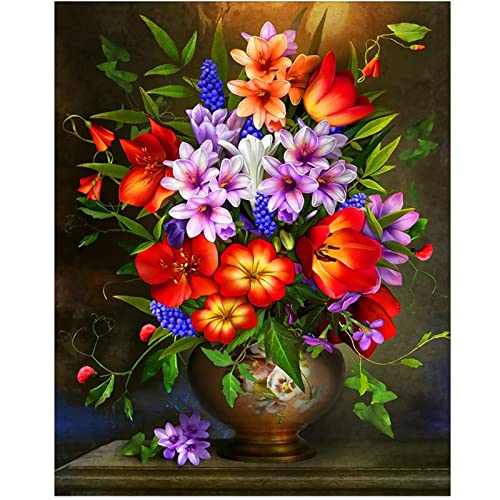 Diamond Painting Vase Blume Bilder 30x40cm 5D Diamont Painting Set, Diamant Painting Kinder Mädchen DIY Diamond Dots Crystal Art Malen Nach Zahlen Erwachsene für Aesthetic Room Decor Geschenk Z-7796 Diamond Painting Vase Blume Bilder 30x40cm 5D Diamont Painting Set, Diamant Painting Kinder Mädchen DIY Diamond Dots Crystal Art Malen Nach Zahlen Erwachsene für Aesthetic Room Decor Geschenk Z-7796 von CURTEK