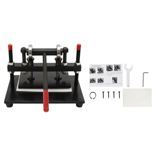 Leder Stanzmaschine, 2T Tragfähigkeit manuelle stanzmaschine, Stanz und Prägemaschine für Leder, Stoffe, Bücher, 26 x 16 cm von CUSANSK