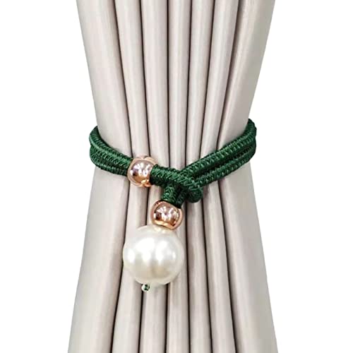 CUSROS Vorhang Raffhalter Magnetische Perlen Perlen Vorhang Raffhalter Schöne Optik für Esszimmer Grün von CUSROS