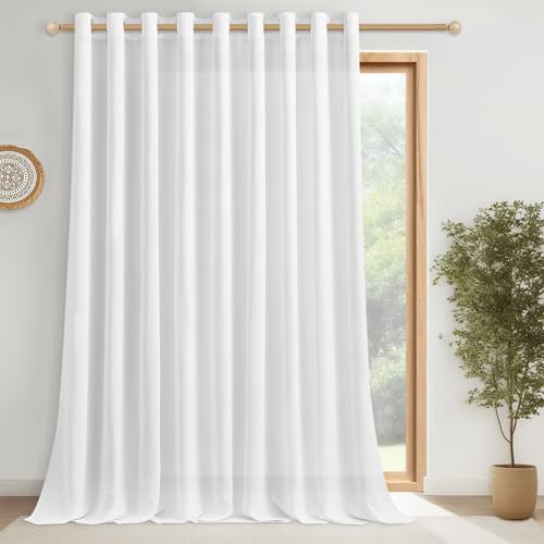 CUTEWIND Extra Breite Vorhänge Weiß mit Ösen Leinenoptik Schlafzimmer Kinderzimmer 1 Stück, 240 cm Lang, 300 cm Breit, Vorhang Weiss Halbtransparent Gardinen Wohnzimmer für Große Fenster CUTEWIND Extra Breite Vorhänge Weiß mit Ösen Leinenoptik Schlafzimmer Kinderzimmer 1 Stück, 240 cm Lang, 300 cm Breit, Vorhang Weiss Halbtransparent Gardinen Wohnzimmer für Große Fenster von CUTEWIND