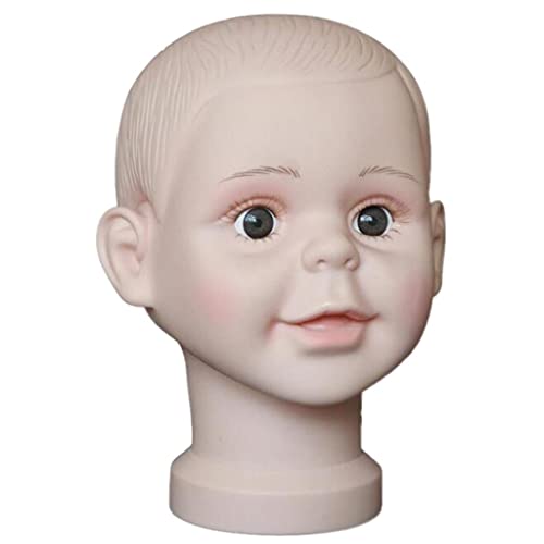 CUTICATE Kinder Mannequin Schaufenster Dekokopf Baby Kopfmodell Puppe Mütze Hüte Perückenkopf Schminkkopf zum Anzeigen von Perücken, Hüten, Brillen usw. - M von CUTICATE
