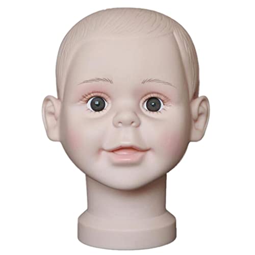 CUTICATE Kinder Mannequin Schaufenster Dekokopf Baby Kopfmodell Puppe Mütze Hüte Perückenkopf Schminkkopf zum Anzeigen von Perücken, Hüten, Brillen usw. - S von CUTICATE
