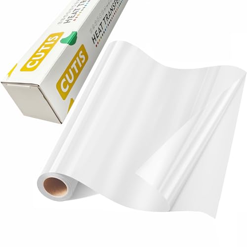 CUTIS Plotterfolie Textil 30,5 x 150cm, Vinylfolie Plotter Weiß, Flexfolie Plotter Textil, Transferfolie Plotter für DIY T-Shirt, Kleidung, Mützen, Hosen, andere Stoffe CUTIS Plotterfolie Textil 30,5 x 150cm, Vinylfolie Plotter Weiß, Flexfolie Plotter Textil, Transferfolie Plotter für DIY T-Shirt, Kleidung, Mützen, Hosen, andere Stoffe von CUTIS