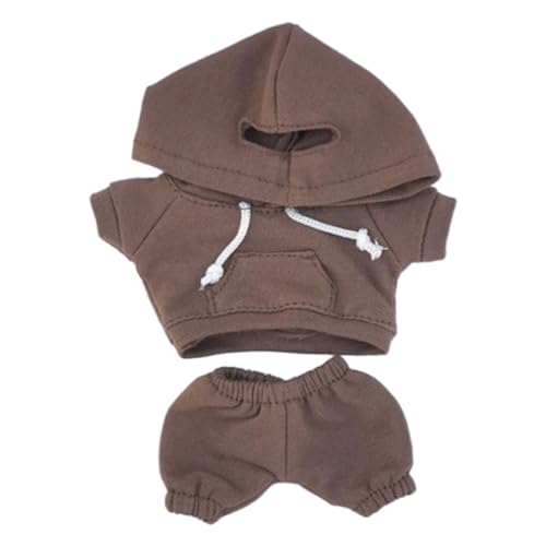 CUTeFiorino 17cm Puppen Hoodies Kleidung Outfit Set Casual Style Kostüme für Figuren Buch Basteln Für Erwachsene (Coffee, One Size) von CUTeFiorino
