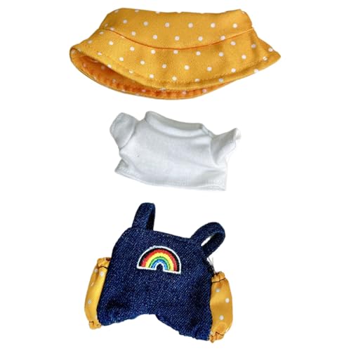 CUTeFiorino Kleidung für Puppen, Bezauberndes Outfit-Set für 17 cm große Designer-Kleidung, Accessoires für Puppen, 17 cm große Accessoires, Outfits, schickes Puppenkleidungs- und (Yellow, S) von CUTeFiorino