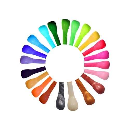 CUTeFiorino Thickened 100PCS Assorted Colors Latex for Kid's Birthday Exquisite Rainbow Balloon 12 Inches of Rianbow Colorful (Quantity Error Range: About 5) Silvesterset (Pink, One Size) von CUTeFiorino