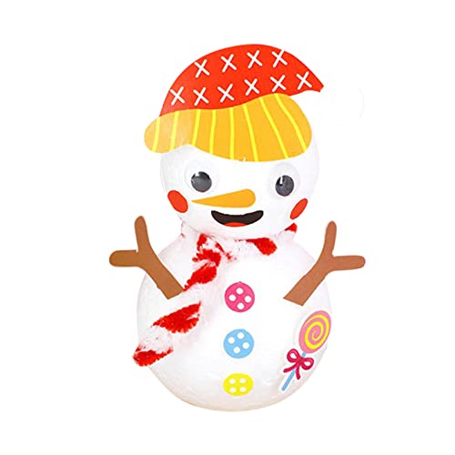 Kleinkindspielzeug Für Mädchen Basteln für Weihnachten Weihnachten DIY Dekoration Weihnachten Schneemann Polystyrol Schneemann Schaumstoff Schneemann liefert Puppe Blank White Foam (A, One Size) von CUTeFiorino