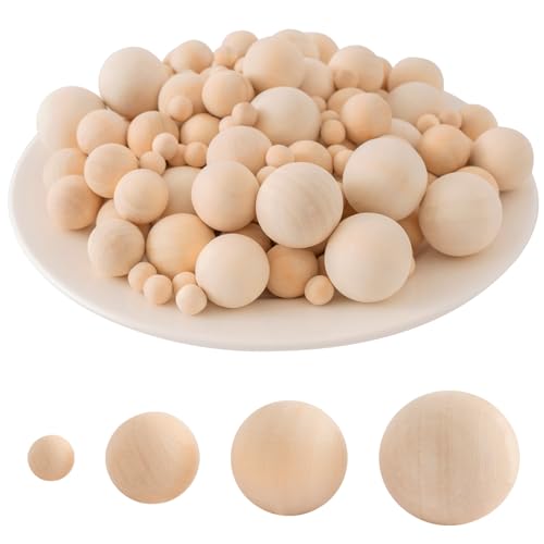 CUWELT 150 Stück 4 Größen Holzkugeln Natur zum Basteln, 10mm 20mm 25mm 30mm Holzperlen ohne Loch zum Bemalen, Solide Kugeln Rund Bastelperlen Holzfarbe für Schmuck DIY Handwerk Zubehör Schulprojekte CUWELT 150 Stück 4 Größen Holzkugeln Natur zum Basteln, 10mm 20mm 25mm 30mm Holzperlen ohne Loch zum Bemalen, Solide Kugeln Rund Bastelperlen Holzfarbe für Schmuck DIY Handwerk Zubehör Schulprojekte von CUWELT