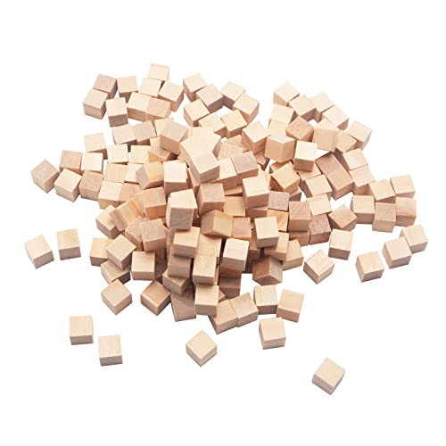 CUWELT 400 Stück Holz Würfel Deko, 10mm Kleine Holzwürfel Blanko zum Basteln, Quadrat Würfel Natur, Natürliche Bastelwürfel für DIY, Malen, Handwerk, Dekoration, Zahlen CUWELT 400 Stück Holz Würfel Deko, 10mm Kleine Holzwürfel Blanko zum Basteln, Quadrat Würfel Natur, Natürliche Bastelwürfel für DIY, Malen, Handwerk, Dekoration, Zahlen von CUWELT
