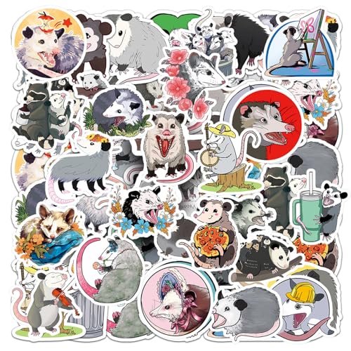 CVDYWDJIE 100 Opossum-Aufkleber, Kreative Cartoon-Tieraufkleber, DIY-Gepäck-Skateboard-Dekorationsaufkleber, Süße Graffiti-Aufkleber, Wasserfeste Scrapbook-Aufkleber CVDYWDJIE 100 Opossum-Aufkleber, Kreative Cartoon-Tieraufkleber, DIY-Gepäck-Skateboard-Dekorationsaufkleber, Süße Graffiti-Aufkleber, Wasserfeste Scrapbook-Aufkleber von CVDYWDJIE