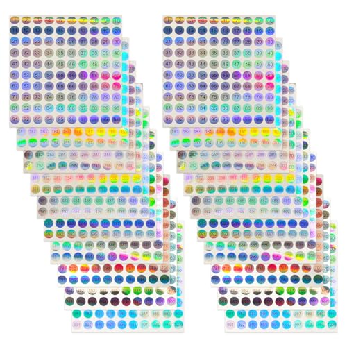 20 Digitale Aufkleber, Runde Aufkleber, Digitale Etikettenaufkleber, Artikelnummeraufkleber, Aufkleber Zur Identifizierung Der Artikelklassifizierung 20 Digitale Aufkleber, Runde Aufkleber, Digitale Etikettenaufkleber, Artikelnummeraufkleber, Aufkleber Zur Identifizierung Der Artikelklassifizierung von CVDYWDJIE