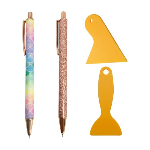 CVDYWDJIE 2 Stück Werkzeugstifte, 2 Stück Schaber, Autofolien-Entlüftungsstift, Luftablass-Metallstift, Einziehbares Vinyl-Unkrautwerkzeug CVDYWDJIE 2 Stück Werkzeugstifte, 2 Stück Schaber, Autofolien-Entlüftungsstift, Luftablass-Metallstift, Einziehbares Vinyl-Unkrautwerkzeug von CVDYWDJIE