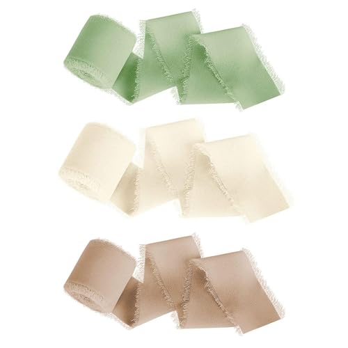 CVDYWDJIE 3 Rollen Geschenkbänder, Chiffonbänder, Hochzeitsbänder, DIY-Bastelbedarf-Zubehör, Blumenstrauß-Dekorationsbänder CVDYWDJIE 3 Rollen Geschenkbänder, Chiffonbänder, Hochzeitsbänder, DIY-Bastelbedarf-Zubehör, Blumenstrauß-Dekorationsbänder von CVDYWDJIE
