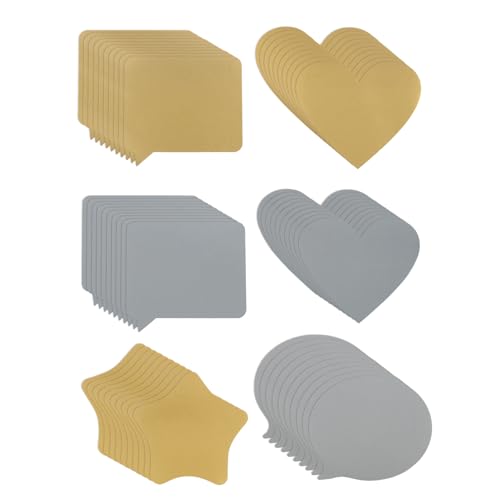 CVDYWDJIE 60 Rubbelkarten, Kreative Rubbelkarten-Aufkleber, DIY-Rubbelkarten, Goldene Und Silberne Aufkleber-Dekoration, Lustige Überraschungs-Rubbelkarten von CVDYWDJIE
