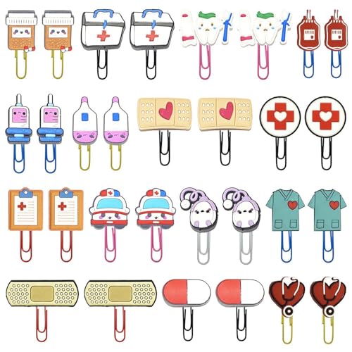 30 Stück Bunte Büroklammern, Krankenhaus-Memo-Lesezeichen, Niedliche Cartoon-Büroklammern, Geschenke Für Ärzte, Gadgets Für Krankenschwestern 30 Stück Bunte Büroklammern, Krankenhaus-Memo-Lesezeichen, Niedliche Cartoon-Büroklammern, Geschenke Für Ärzte, Gadgets Für Krankenschwestern von CVFRTT