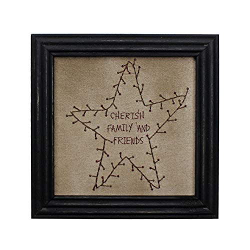 CVHOMEDECO. Primitive Vintage Cherish Family and Friends Stickerei Rahmen Wandbehang Dekoration Kunst, 22,86x 22,86 cm CVHOMEDECO. Primitive Vintage Cherish Family and Friends Stickerei Rahmen Wandbehang Dekoration Kunst, 22,86x 22,86 cm von CVHOMEDECO.