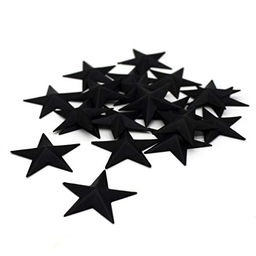 CVHOMEDECO. Primitives Rustikales Landhausdekor. Schwarze Mini Metall Barn Star Home Dekorative Akzente, 3,8 cm, 24 Zoll Set von CVHOMEDECO.