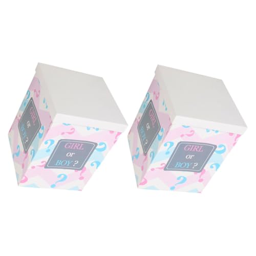 CVUTOVO 2stücke Geschlechtsrevealkiste Für Babyparty Dekorative Papierballonboxen Für Jungen Und Mädchen Für Gender Reveal Und Shower Feierlichkeiten von CVUTOVO