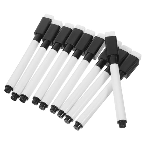 CVUTOVO 10 Stück Magnetische Abwischbare Whiteboard Marker Umweltfreundliche Stifte mit Feiner Spitze für Büro und Schule für Kalender und Notizen von CVUTOVO