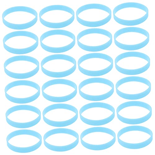 CVUTOVO 100 Stück Leuchtende Silikonarmbänder Nachtleuchtend Flexibel Leicht Partyzubehör Blau von CVUTOVO
