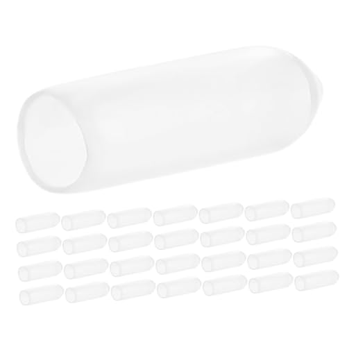 CVUTOVO 100 Stück Transparente Haarband Endkappen Flexible Kunststoff Schutzkappen für Stirnband DIY Zubehör Schonender Haarabschluss Langlebig und Komfortabel Einfache Befestigung von CVUTOVO