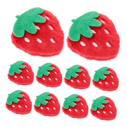 CVUTOVO 10Stücke Erdbeer Aufnäher aus Plüsch Dekorative Applikationen zum Aufnähen und Aufbügeln für Kleidung Taschen und Haaraccessoires Perfektes DIY Zubehör Leuchtendem Rot CVUTOVO 10Stücke Erdbeer Aufnäher aus Plüsch Dekorative Applikationen zum Aufnähen und Aufbügeln für Kleidung Taschen und Haaraccessoires Perfektes DIY Zubehör Leuchtendem Rot von CVUTOVO