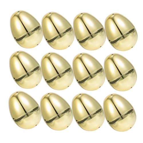 CVUTOVO 12Stücke Befüllbare Goldene Ostereier Kunststoff Öffnenbar Deko für Ostern Partyfüllung für Dekoration Vielseitig Einsetzbar von CVUTOVO