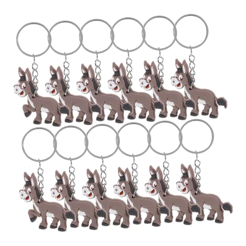 CVUTOVO 12stücke Teiliges Niedlicher Donkey Schlüsselanhänger Tierische Für Kindergeburtstagsfeiern Party- Und Dekoration Schlüsselring-pendants von CVUTOVO