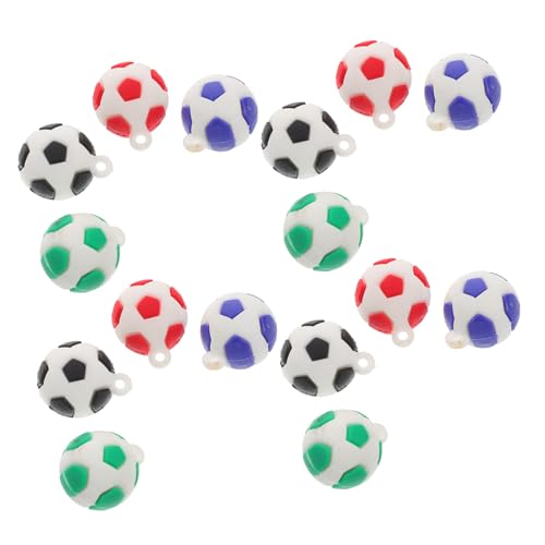 CVUTOVO 16 Stück Mini Fußball Charms für Schmuckherstellung Robuste Fußball Anhänger für Sport Themen Basteleien Tolle Geschenkidee für Bastler von CVUTOVO