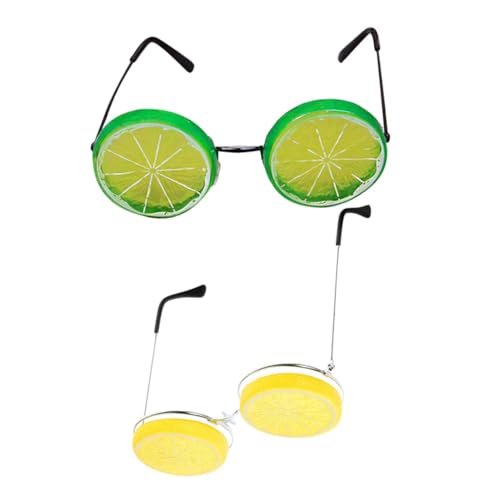 CVUTOVO 2 Stück Lustige Zitronenbrille Einzigartige Sonnenbrillen für Partys Hochzeiten und Veranstaltungen Auffällige Accessoires für Unvergessliche Feiern von CVUTOVO