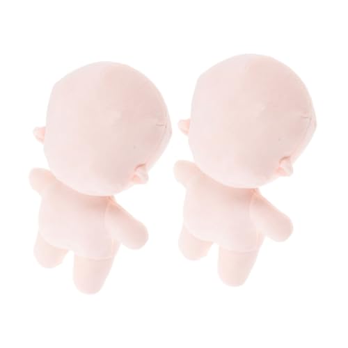 CVUTOVO 2 Stück Plüsch Blanko Puppe mit Skelett Weiches Stofftier Niedliche Sammlerfigur Vielseitig Verwendbar als DIY und Dekoration Detailreich Verarbeitet Angenehme Haptik von CVUTOVO