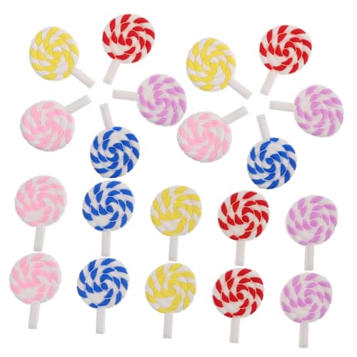 CVUTOVO 20 Stück Diy Lollipop Zubehör aus Polymer Clay für Süße Verzierungen Fake Candy Dekorationen und Lollipop Charms für Handyhüllen Schreibwarenboxen und Schmuckaccessoires CVUTOVO 20 Stück Diy Lollipop Zubehör aus Polymer Clay für Süße Verzierungen Fake Candy Dekorationen und Lollipop Charms für Handyhüllen Schreibwarenboxen und Schmuckaccessoires von CVUTOVO